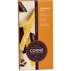 Tafel dunkler Schokolade mit Orange, 90 g, per 5 Stück