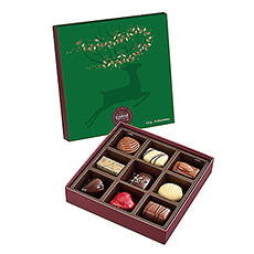 Une boîte remplie de 9 merveilles au chocolat. A vous de les découvrir tous!
