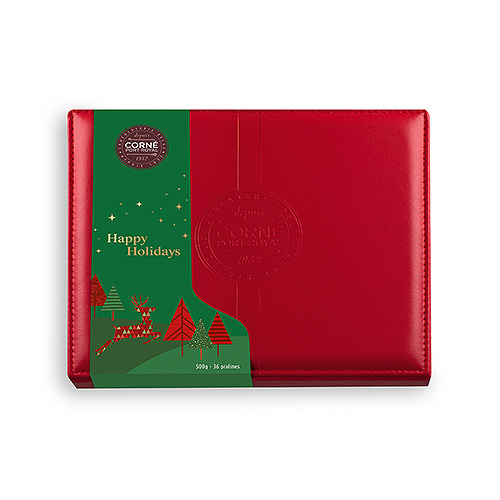 Corné Port-Royal Christmas 2020 : Leather Box, 500 g | 36 pcs