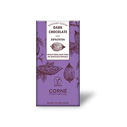 Tablet Dark Chocolate, 88%, Origin Cocoa Bean From The Dominican Republic, 70 g, sold by 5 pcs