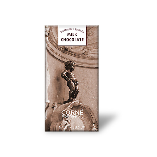 Manneken Pis Tablet Melkchocolade 37%, 70 g, per 5 st.