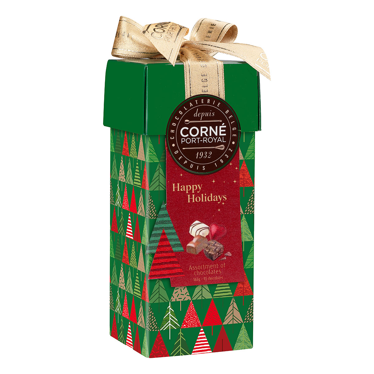 Corné Port-Royal Christmas 2020 : Ballotin, 705 g - Livraison en Belgique -  Corné Port-Royal Chocolatier
