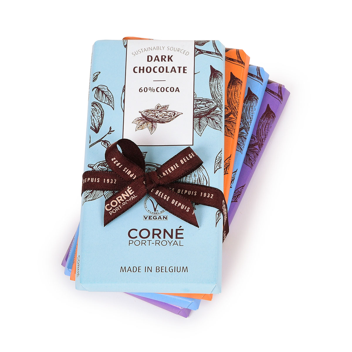 Corné Port-Royal Collection Tablettes de Chocolat Vegan - Livraison en  Belgique - Corné Port-Royal Chocolatier